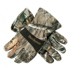 DEERHUNTER Muflon Edge Winter Gloves | zimné kamuflážne rukavice - 
Deerhunter Muflon Gloves  sú kvalitné zimné poľovnícke rukavice v prevedení Edge Camo. Sú to najlepšie rukavice v našej ponuke, vďaka membráne Deer-Tex ® a Thinsulate.
3M ™ Thinsulate ™ izolácia je mäkká, priedušná a schopná udržiavať  teplo aj za vlhka.
DEER-TEX® Membrana má výrobcom udávaných niekoľko vlastnosti: 100% odolnosť proti vetru, 100% odolnosť proti vode, 100% vzdušnosť. Membrány sa môžu prať. Technické špecifiká:  odolnosť voči vode je viac než 10.000 mm/H2O, priepustnosť vodných par je viac než 10.000 gr/m/ 24h.


Výstuž na vnútornej strane rukavice 
výstuž na vonkajšej strane rukavice 
Nastaviteľné zápästie  
Elastická manžeta 
rukavice so streleckým otvorom na ukazovák a palec 
Veľkosti: M-2XL 
Farba: 46-Edge Camo
Povrchová úprava: 100% Polyester so zdvojenou štruktúrou 
Zosilnenie: 50% Nylon/ 50% Polyetylén 
Membrána: Deer-Tex® Membrane 
Zateplenie: 3M ™ Thinsulate ™