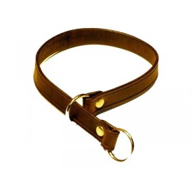 Sťahovací obojok z plochej kože - dĺžka 35cm - 