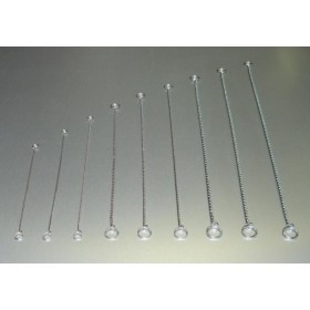 Obojok retiazkový DeLuxe strieborný, 40 cm - 