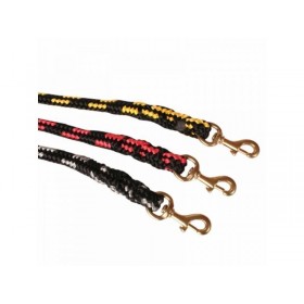 Vodítko duté lano mosazná spona 12 mm x 150 cm šedé - 