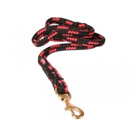 Vodítko duté lano mosazná spona 18 mm x 400 cm červené - 