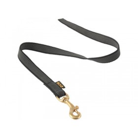 Vodítko pogumované mosadzná spona čierne 20 mm x 80 cm - 