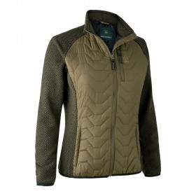 DEERHUNTER Lady Beth Padded Jacket - dámska bunda (3 - Bunda Deerhunter Lady Beth je ľahká a štýlová, ale dostatočne teplá na chladné jarné dni alebo chladné letné večery. 
Prešívaná predná a zadná časť ponúka moderný dizajn v tomto klasickom štýle, zatiaľ čo vrecká so zapínaním na zips zvyšujú praktickosť. Natiahnuteľná kontrastná tkanina použitá na rukávoch aj na bočných paneloch poskytuje maximálne pohodlie a fit. Izolácia Deer-Tex® Temp sa používa na vytvorenie vynikajúceho tepla a mäkkosti, ktorá je ideálna pre outdoorového dobrodruha.

Zloženie: 100% Polyester 
Povrchová úprava:  Anti-static 
Zloženie kontrastu: 100% Polyester Knit 
Zateplenie: Deer-Tex® Temp 160 g/m2 
Farba: 364 - Olive Night