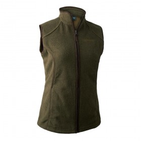 DEERHUNTER Lady Josephine Fleece Waistcoat - dámska vesta (3 - <P>Fleecová vesta je absolútnou nevyhnutnosťou v každom šatníku poľovníka.</P>
<P>Je vynikajúci na udržanie vetra v teplých dňoch a za mierne chladnejších dní je ideálny na nosenie pod bundu alebo cez sveter. Táto dámska fleece vesta je k dispozícii v 3 krásnych farbách a nádherné semišové detaily dodávajú elegantný vzhľad. </P>
<UL>
<LI>2 predné vrecká na zips 
<LI>Sťahovanie na spodku 
<LI>Kontrastné semišové lemy 
<LI>2 vnútorné vrecká
<LI>Farba 371 - Graphite Green zelená</LI></UL>