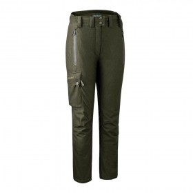 DEERHUNTER Lady Raven Winter Trousers - dámske nohavice (3 - <P>Zimné nohavice Deerhunter Lady Raven Winter boli špeciálne navrhnuté tak, aby zvládli drsné podmienky zimy, vrátane dažďov a mrazu. </P>
<P>Tieto nohavice sú vybavené odolnou membránou Deer-Tex® Performance Shell®, izoláciou Deer-Tex® Temp pre väčšie pohodlie vo vlhkých a chladných podmienkach, nastaviteľným elastickým pásom a predtvarovanými kolenami s dobre umiestnenými vreckami. </P>
<UL>
<LI>Nastaviteľný pás s gumičkou </LI>
<LI>2 predné vrecká na zips </LI>
<LI>1 vrecko na nohavici s chlopňou </LI>
<LI>Predtvarované kolená </LI>
<LI>Zips v dolnej časti nohavíc so zapínacím gombíkom</LI></UL>