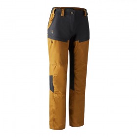 DEERHUNTER Lady Ann Trousers - dámske nohavice (3 - <P>Tieto dámske nohavice majú v oblasti kontrastov elastický materiál, vďaka ktorým sú neuveriteľne flexibilné a zaisťujú dobrú voľnosť pohybu. Dámske nohavice sú certifikované OEKO-Tex a sú ošetrené teflónovým štítom +, ktorý odpudzuje vodu a nečistoty a pomáha tkanine rýchlejšie schnúť.</P>
<UL>
<LI>Nastaviteľný pás s gumou 
<LI>Dve šikmé vrecká 
<LI>Vrecká na stehnách so skrytým zipsom 
<LI>vrecko na nôž v ľavom vrecku stehna 
<LI>Zadné vrecko so zipsom 
<LI>Tvarované koleno 
<LI>strečový materiál pre lepšiu voľnosť pohybu 
<LI>Nastaviteľný členok s popruhom a suchým zipsom 
<LI>Farba: 642 - Bronze</LI></UL>