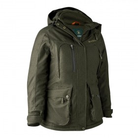 DEERHUNTER Lady Raven Winter Jacket - dámska zimná bunda (3 - <P>Vysoko výkonné oblečenie pre moderné ženy v prírode, zimná bunda Lady Raven uprednostňuje predovšetkým výkon a bolo špeciálne navrhnuté tak, aby zvládlo nepriaznivé zimné podmienky. </P>
<P>Táto bunda sa môže pochváliť odolnou membránou Deer-Tex® Performance Shell® a izoláciou Deer-Tex® Temp pre ďalšie pohodlie vo vlhkých a chladných podmienkach. Od zrážok po daždi až po mrazivé teploty - bunda Raven Winter obklopuje všetko potrebné od zimného kabáta. Dámska zimná bunda Lady Raven Winter s praktickými vreckami, nastaviteľným príslušenstvom a odnímateľnou kapucňou je pripravená vziať si so sebou čokoľvek. </P>
<UL>
<LI>Odnímateľná kapucňa 
<LI>2-smerný YKK zips v strede vpredu 
<LI>Šikmé vrecko na rádio s elastickou šnúrkou na anténu 
<LI>1 náprsné vrecko na zips 
<LI>2 vrecká na otepľovanie rúk so zipsom 
<LI>2 spodné predné vrecká s chlopňou na vrecku a zipsom vpredu 
<LI>Predtvarované rukávy 
<LI>Búrková manžeta 
<LI>Nastaviteľná manžeta s remienkom a suchým zipsom 
<LI>Nastaviteľný pás v zadnej časti so šnúrkou 
<LI>Nastaviteľné dno so sťahovacou šnúrkou 
<LI>Zloženie 100% Polyester 
<LI>Farba 392 - Elmwood</LI></UL>