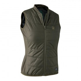 DEERHUNTER Lady Heat Inner Waistcoat - vyhrievaná dámska vesta (3 - <P>Vnútorná dámska vesta Deerhunter Lady Heat má integrovaný systém HEAT, ktorý sa aktivuje na ľavej strane vesty jediným kliknutím. </P>
<P>Intenzita tepla je nastaviteľná a ilustruje ju zabudované LED svetlo, ktoré indikuje tri úrovne tepla vesty. Po použití odstráňte sprievodnú powerbanku, nasaďte malý kryt na zástrčku a vesta je teraz pripravená na pranie v práčke - to všetko bez poškodenia elektrického systému HEAT. Vesta je vybavená predným zapínaním na zips, vodoodpudivou povrchovou úpravou a pružnou textíliou na oboch stranách, ktoré poskytujú vysoký stupeň voľnosti pohybu a pohodlia. </P>
<UL>
<LI>Vodoodpudivá 
<LI>Integrovaný tepelný systém 
<LI>Tlačidlo ON vpredu 
<LI>Vesta s integrovaným ohrevom 3 stupne ohrevu 
<LI>Vrátane powerbanky 
<LI>Rebrový krk 
<LI>Bočná roztiahnuteľná látka pre lepšie prispôsobenie a pohyb Elastické lemovanie pri otvorení objímky 
<LI>V dolnej časti elastické lemovanie 
<LI>Zloženie 97% Polyester / 3% Elastan 
<LI>Farba 388 - Deep Green</LI></UL>