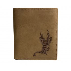 Kožená peňaženka TETRAO srnec hlava vysoká - 