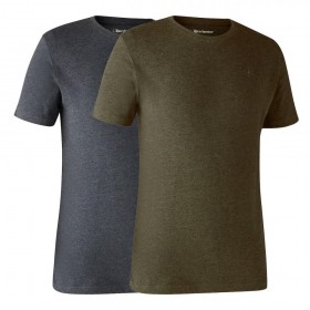 DEERHUNTER Basic 2-pack T-Shirt - tričká dvojbalenie (L - <P>Ľahké tričká - dvojbalenie, melange s okrúhlym výstrihom a znakom Deerhunter, ktoré sú ideálne pre každú šatňu v exteriéri, je jemné k pokožke, pohodlne sedí a tvaruje. </P>
<P>Noste ho ako vrstvu v chladnejších mesiacoch alebo ho spojte s kraťasmi a noste ho ležérne počas letných mesiacov. </P>
<UL>
<LI>Tričko Mélange s logom</LI>
<LI> Pohodlné tvarované nosenie </LI>
<LI>O-krk</LI>
<LI>Zloženie 80% Bavlna / 20% Polyester</LI>
<LI>Farebné prevedenie 354 - Adventure Green Melange</LI></UL>