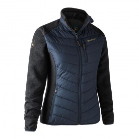 DEERHUNTER Lady Caroline Padded Jacket - dámska bunda (3 - <P>Táto krásna dámska bunda je štýlová a praktická. Zateplenie vpredu a vzadu robí z nej teplú a vetru odolnú. Bunda je vodeodolná, izolovaná a antistatická. Pletené panely na rukávoch a na bokoch uľahčujú nosenie tejto bundy a zaisťujú veľkú slobodu pohybu. </P>
<UL>
<LI>Bunda s pletenými ramenami, rukávmi a bokmi 
<LI>3 predné vrecká na zips 
<LI>Elastická na zápästí a spodku 
<LI>Farba 786 - Dark Blue (tmavo modrá) 
<LI>Zvršok 100% Polyester 
<LI>Úprava: Water Repellent, Anti-static 
<LI>Kontrast 100% Polyester 
<LI>Zateplenie Deer-Tex® Temp 160 g/m2</LI></UL>