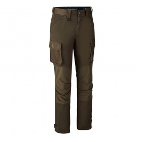DEERHUNTER Rogaland Stretch Trousers - nohavice (5 - <P>Deerhunter Rogaland strečové nohavice poskytujú maximálnu slobodu pohybu a sú ideálne pre každého lovca. Komfortné všestranné nohavíc pre skvelé vonkajšie zážitky. Nohavice sú odolné voči vode a sú elastické v zadnej časti pásu a okolo kolená.</P>
<UL>
<LI>elastický pás vzadu 
<LI>Dve predné vrecká 
<LI>Dve vrecká na stehnách 
<LI>Jedno zadné vrecko so skrytým zipsom 
<LI>Predtvarované kolená 
<LI>Elastické miesta pre väčšiu slobodu pohybu 
<LI>Na každom členku je suchý zips
<LI>Farba 381 - Fallen Leaf hnedá</LI></UL>