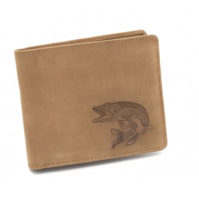 Kožená peňaženka TETRAO šťuka ležatá - 