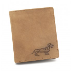 Kožená peňaženka TETRAO hrubosrstý jazvečík vysoká - 