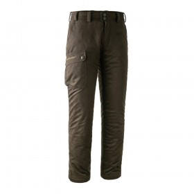 DEERHUNTER Explore Winter Trousers - poľovnícke zimné nohavice (5 - <P>Deerhunter Explore Winter Trousers sú určené pre poľovníkov, ktorí počas zimy očakávajú od oblečenia a vybavenia to najlepšie. </P>
<P>Doplnkom sortimentu búnd Explore sú odolné a viacúčelové zimné nohavice Explore. Nohavice majú nastaviteľný pás s elastickým prvkom pre maximálne pohodlie, dve predné vrecká, vrecko na nohavice s chlopňou a zapínaním na patentný gombík pre ľahký prístup, vrecko na nôž na ľavej nohe a zadné vrecko so zipsom. Nohavice ponúkajú mimoriadnu ochranu najmä pri love v chladnejšom podnebí kombináciou 100% nepremokavej a priedušnej membrány Deer-Tex® Performance Shell® a izolačnej vrstvy Deer-Tex® Temp, ktorá udržuje zimu. </P>
<UL>
<LI>Nastaviteľný pás s gumičkou 
<LI>2 predné vrecká Vrecko na nohavici s chlopňou a patentným gombíkom na pravej nohe 
<LI>Vrecko na nôž na ľavej nohe 
<LI>1 zadné vrecko na zips 
<LI>Zloženie: 100% polyester 
<LI>Farba 552 - Walnut</LI></UL>