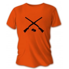 Pánske poľovnícke tričko TETRAO brokovnice - oranžové - 