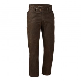 DEERHUNTER Strassbourg Leather Boot Trousers - kožené nohavice (4 - <P>Kožené nohavice Deerhunter - bez AZO Štrasburgská kožená vesta a nohavice sú vyrobené z najkvalitnejšej byvolej kože (bez AZO). Kožená vesta a nohavice dobre padnú, sú mimoriadne praktické a štýlovo navrhnuté. Kožená vesta a nohavice v Štrasburgu sú ako jeden z mála produktov na trhu bez chemikálií. Navyše majú tepelne utesnenú prešívanú podšívku, ramenné vypchávky, YKK zipsy a mnoho užitočných vreciek. </P>
<UL>
<LI>Vrecko na nôž na pravej nohe </LI>
<LI>Gombíky na traky </LI>
<LI>Predné vrecko so skrytým patentným gombíkom </LI>
<LI>Ergonomické zadné vrecko na zips </LI>
<LI>Zips v spodnej časti nohavíc </LI></UL>
<P>Zloženie: 100% Koža </P>
<P>Podšívka: 100% polyester </P>
<P>Farba: Chocolate Brown (582) </P>