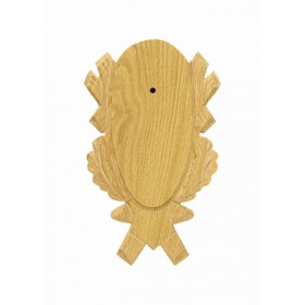 Vyrezávaná dubová podložka pod trofej Oak 4 21x12 cm - bledá - 