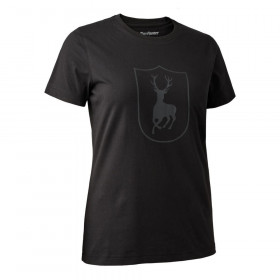 DEERHUNTER Lady Logo T Shirt - dámske tričko (3 - <P>Štýlové dámske tričko s okrúhlym výstrihom Deerhunter Lady Logo spája minimalistický dizajn s mäkkým a pohodlným materiálom vďaka zmesi bavlny a polyesteru. Dodáva sa v rade neutrálnych farieb a má ženský strih, takže sa ľahko nosí so zvyškom vášho outdoorového a poľovníckeho oblečenia. </P>
<UL>
<LI>Ženský strih 
<LI>S potlačou loga 
<LI>Okrúhly krk 
<LI>Krátke rukávy 
<LI>Farba 999 - Black</LI></UL>