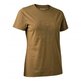 DEERHUNTER Lady Logo T Shirt - dámske tričko (3 - <P>Štýlové dámske tričko s okrúhlym výstrihom Deerhunter Lady Logo spája minimalistický dizajn s mäkkým a pohodlným materiálom vďaka zmesi bavlny a polyesteru. Dodáva sa v rade neutrálnych farieb a má ženský strih, takže sa ľahko nosí so zvyškom vášho outdoorového a poľovníckeho oblečenia. </P>
<UL>
<LI>Ženský strih 
<LI>S potlačou loga 
<LI>Okrúhly krk 
<LI>Krátke rukávy 
<LI>Farba 347 - Butternut</LI></UL>