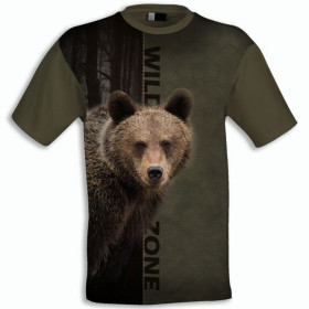 Elegantné tričko s krátkym rukávom WildZone medveď - Elegantné tričko s krátkym rukávom WildZone medveď