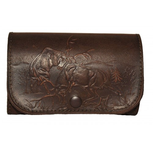 Opaskové púzdro na 10 guľových nábojov (potlač jeleň)