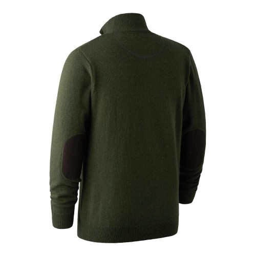 Obrázok číslo 3: DEERHUNTER Hastings Knit Zip-neck Green | poľovnícky sveter