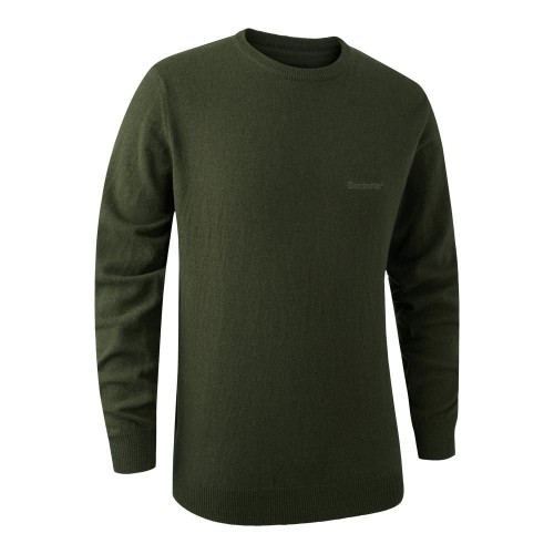 DEERHUNTER Brighton Knit O-neck Green | poľovnícky sveter