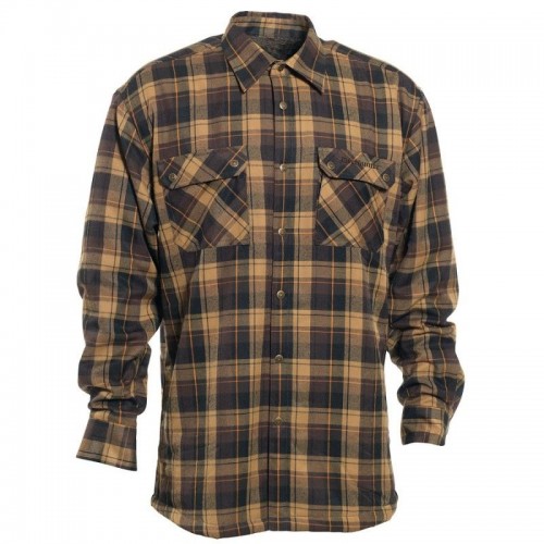 DEERHUNTER Grady Shirt Brown | zateplená košeľa