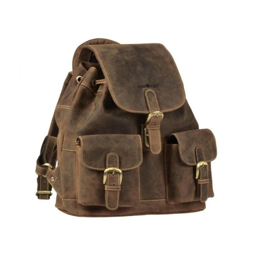 GREENBURRY 1711M | kožený ruksak stredný