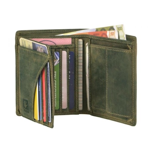 Obrázok číslo 2: GREENBURRY 1701 Kráľovský jeleň | kožená peňaženka zelená