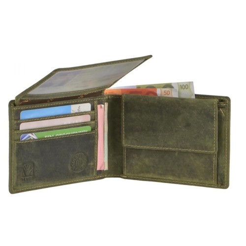 Obrázok číslo 3: GREENBURRY 1705 Diviak | kožená peňaženka zelená