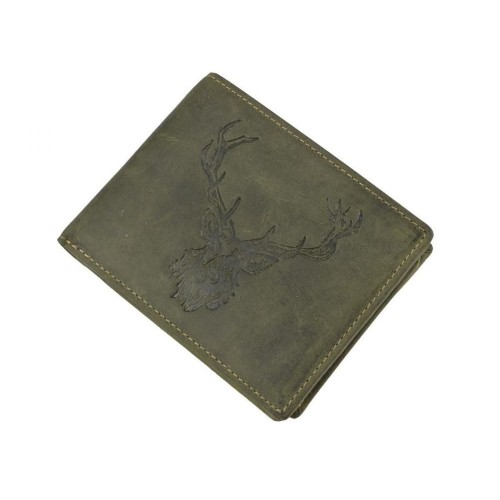 GREENBURRY 1705 Kráľovský jeleň | kožená peňaženka zelená
