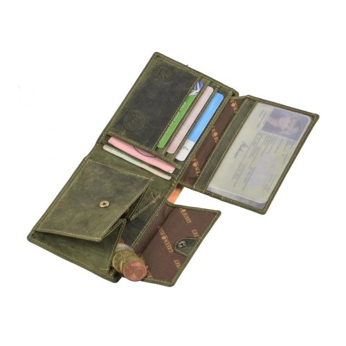 Obrázok číslo 3: GREENBURRY 1705 Kráľovský jeleň | kožená peňaženka zelená