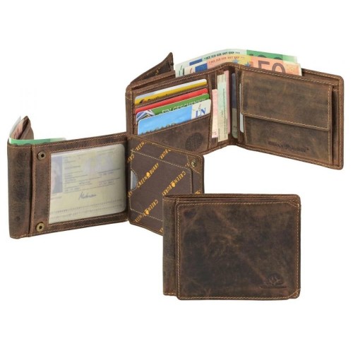 GREENBURRY 1705B | kožená peňaženka hnedá