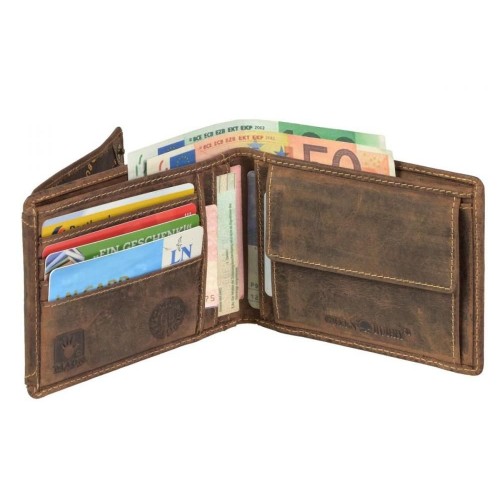 Obrázok číslo 3: GREENBURRY 1705B | kožená peňaženka hnedá