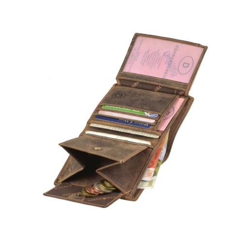 Obrázok číslo 3: GREENBURRY 1701 Diviak | kožená peňaženka hnedá