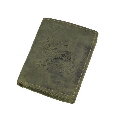GREENBURRY 1701 Jeleň | kožená peňaženka zelená