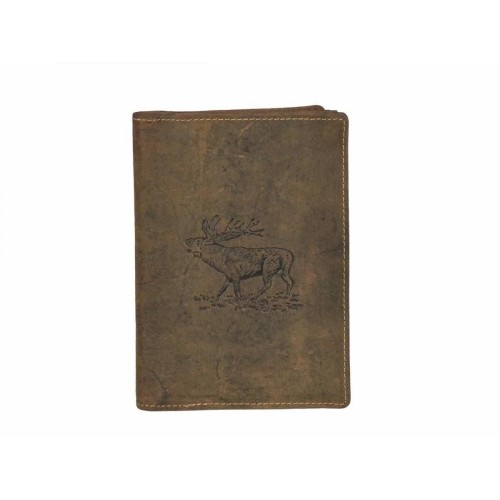 GREENBURRY 328B Jeleň | kožený dokladovník hnedý