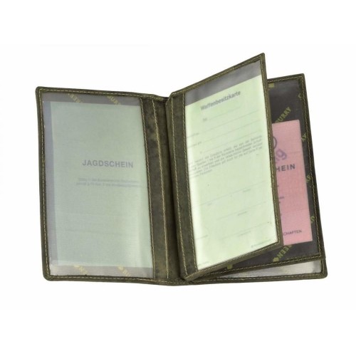 Obrázok číslo 2: GREENBURRY 328B Kráľovský jeleň | kožený dokladovník zelený