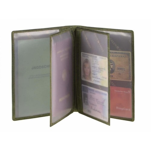 Obrázok číslo 3: GREENBURRY 328B Kráľovský jeleň | kožený dokladovník zelený