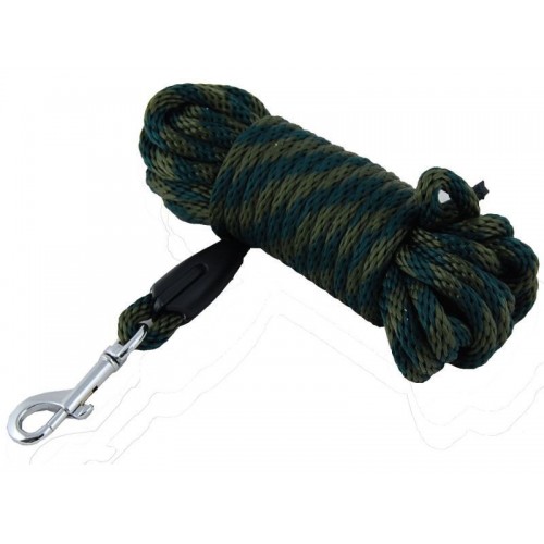 Farbiarska šnúra popruhová - guľatá 12m (zelená / hnedá farba)