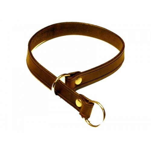 Sťahovací obojok z plochej kože - dĺžka 60cm