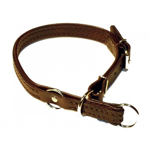 Obojok sťahovací s dorazom podšitý tenkou kožou-dĺžka 35cm