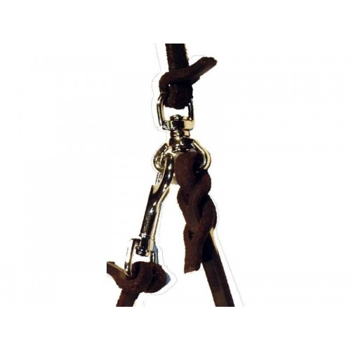 Obrázok číslo 2: Vypúšťacie vodítko pre 2 psov z guľatej kože farba prírodná