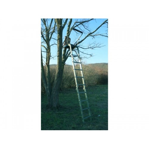 Obrázok číslo 2: Hliníkový rebrík s posedom na čakanú