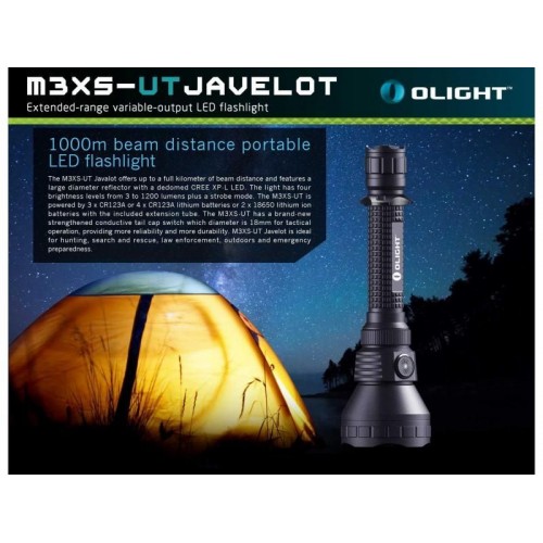 Obrázok číslo 10: Svietidlo OLIGHT M3XS-UT Javelot KIT 1200 lm