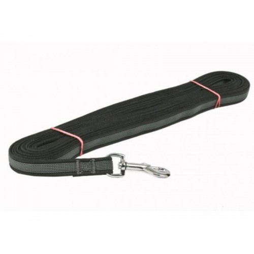 Stopovacia šnúra pogumovaná strieborná spona čierna 10 m x 20 mm