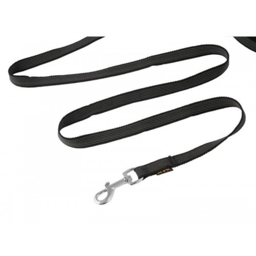 Vodítko pogumované strieborná spona čierne 20 mm x 80 cm