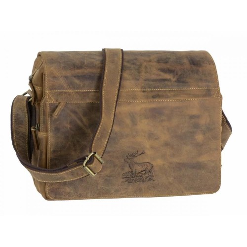 GREENBURRY 1766 Jeleň - kožená taška na rameno